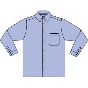 CAMISA HR AB/BOTAO C/M 1BOLSO AZ CLARO * CAMISA HR AB/BOTAO C/M 1BOLSO AZ CLARO *